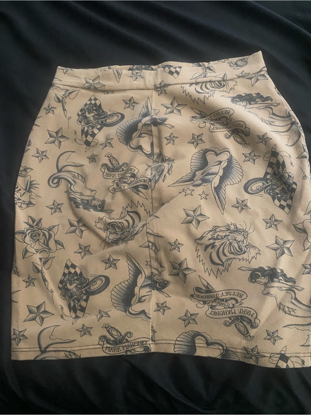 Betsey Johnson mark mahoney tattoo flash vintage skirt punk label